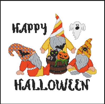 click here to view larger image of Gnome Greetings - Happy Halloween (chart)