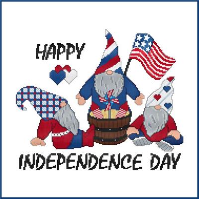 click here to view larger image of Gnome Greetings - Happy Independence Day (chart)