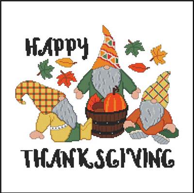 click here to view larger image of Gnome Greetings - Happy Thanksgiving (chart)