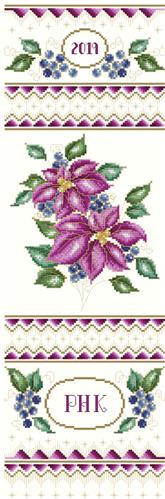 click here to view larger image of Pink Poinsettia Sampler (chart)