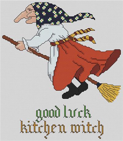 click here to view larger image of Good Luck Kitchen Witch (chart)