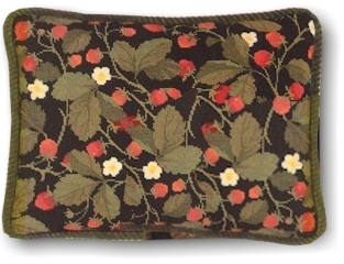 click here to view larger image of Strawberries Pillow (needlepoint kit)