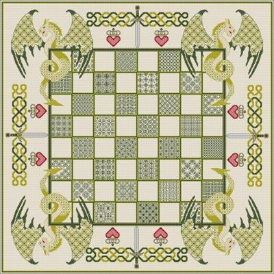 click here to view larger image of Dragon Chessboard - Green (chart)