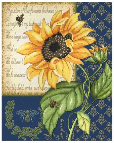 click here to view larger image of Sunflower Melody (counted cross stitch kit)