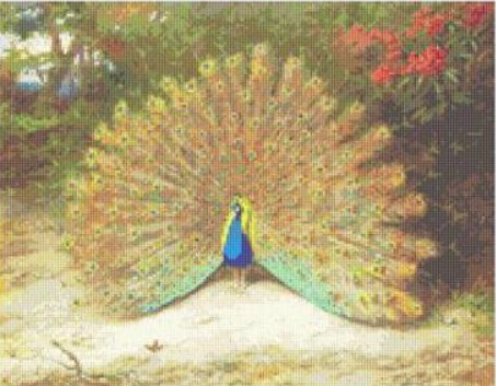 click here to view larger image of Peacock and Peacock Butterfly (Archibald Thorburn) (chart)