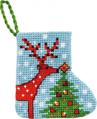 click here to view larger image of Reindeer Ornament (counted cross stitch kit)