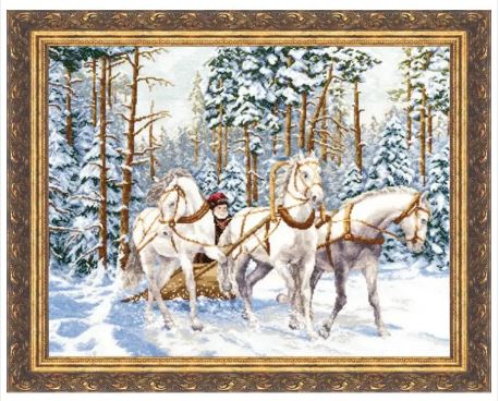 click here to view larger image of Russian Trojka  (counted cross stitch kit)