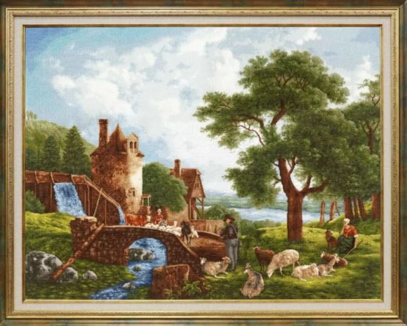 click here to view larger image of Water Mill 1809 (counted cross stitch kit)
