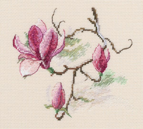 click here to view larger image of Magnolia Flowers M731 (counted cross stitch kit)