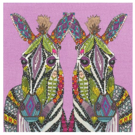 click here to view larger image of Jeweled Zebras (counted cross stitch kit)