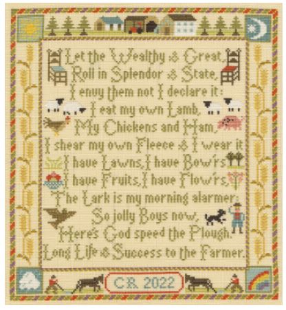 click here to view larger image of Farmer's Prayer, The (counted cross stitch kit)