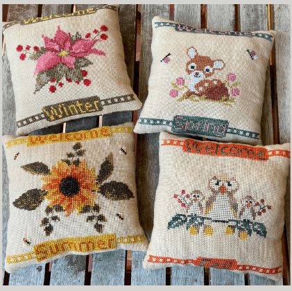 click here to view larger image of My Seasonal Pillows all 4 (chart)