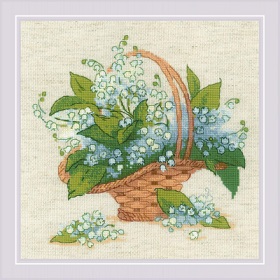 click here to view larger image of Forest Lily of the Valley (counted cross stitch kit)