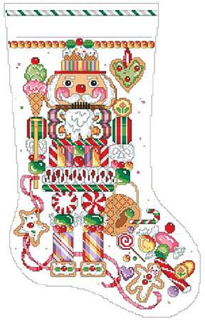 click here to view larger image of Candy Nutcracker Stocking (chart)