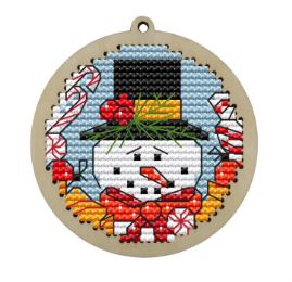 click here to view larger image of Christmas Ball - Snowman (counted cross stitch kit)