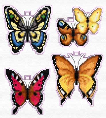 click here to view larger image of Butterflies (counted cross stitch kit)
