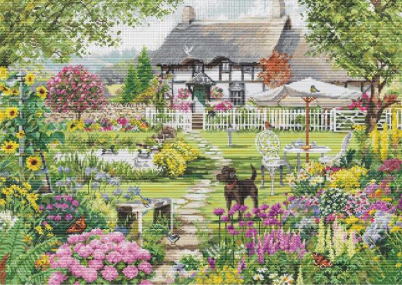 click here to view larger image of Cottage Garden (counted cross stitch kit)