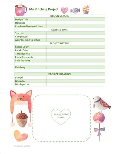 click here to view larger image of Cross Stitch Project Sheet - Comfort (accessory)