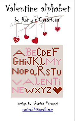 click here to view larger image of Valentine Alphabet (chart)
