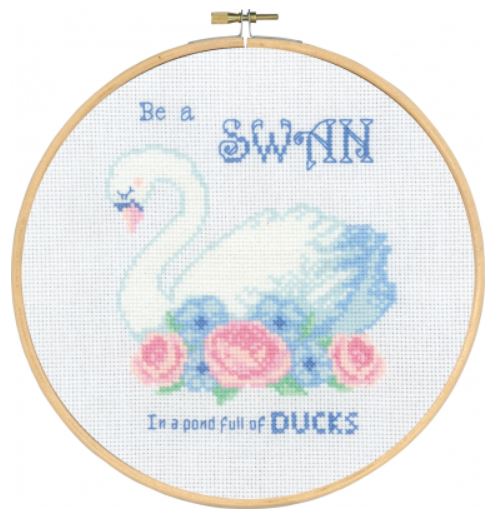click here to view larger image of Be a Swan (counted cross stitch kit)