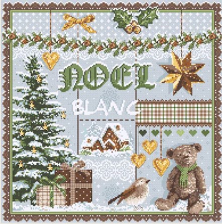 click here to view larger image of Noel Blanc - Linen (counted cross stitch kit)
