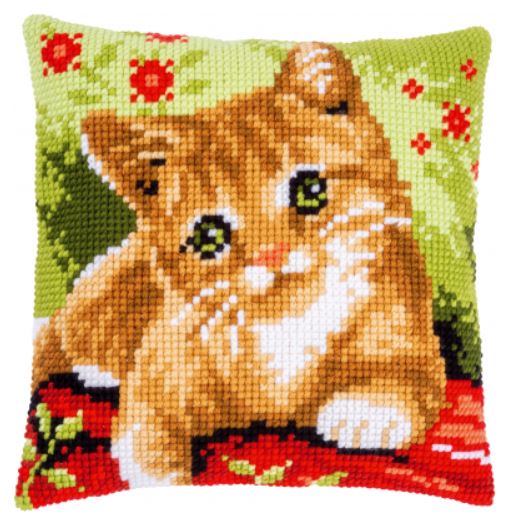 click here to view larger image of Sweet Kitten Cushion (needlepoint kit)