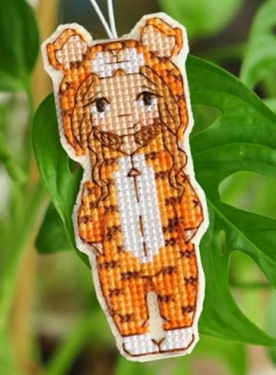 click here to view larger image of Embroidery Kit Baby Tiger (counted cross stitch kit)