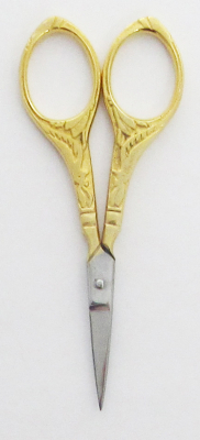 click here to view larger image of Double Peacock Design Scissors Gold Handles 3.5" (accessory)