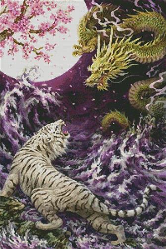 Dragon and Tiger in the Moonlight