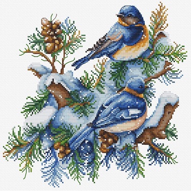click here to view larger image of The Birds - Winter (counted cross stitch kit)