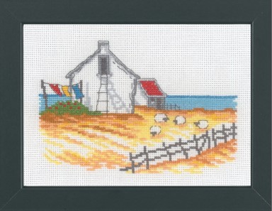 click here to view larger image of Sheep on Beach  (counted cross stitch kit)
