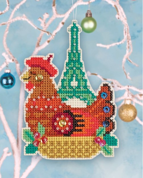 click here to view larger image of French Hen (Kit) (counted cross stitch kit)