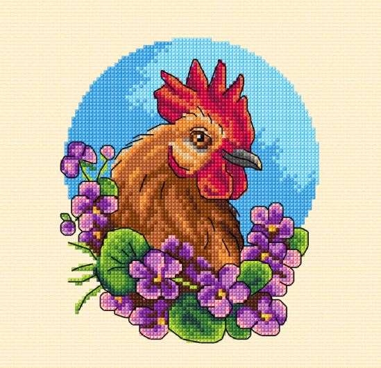 click here to view larger image of Rooster (counted cross stitch kit)