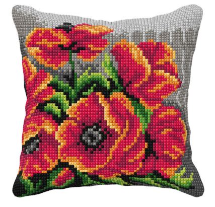 click here to view larger image of Poppies - SA99061 (needlepoint kit)
