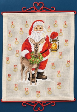 click here to view larger image of Santa Claus & Deer Advent Calendar (counted cross stitch kit)