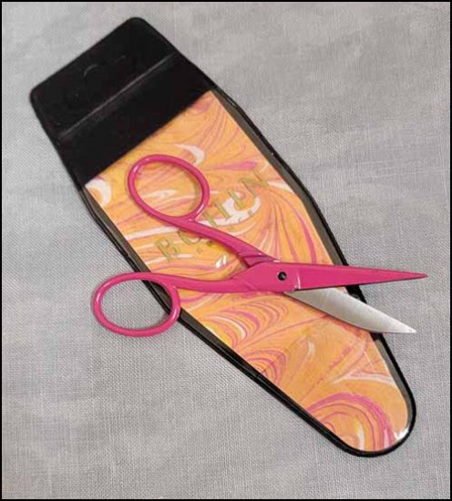 click here to view larger image of Bohin Fuchsia Epoxy 4.3" Embroidery Scissors (accessory)