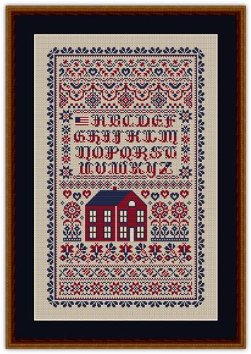 click here to view larger image of Red House Patriotic Sampler (chart)