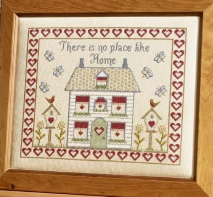 click here to view larger image of There Is No Place Like Home Kit - 32ct Linen (counted cross stitch kit)
