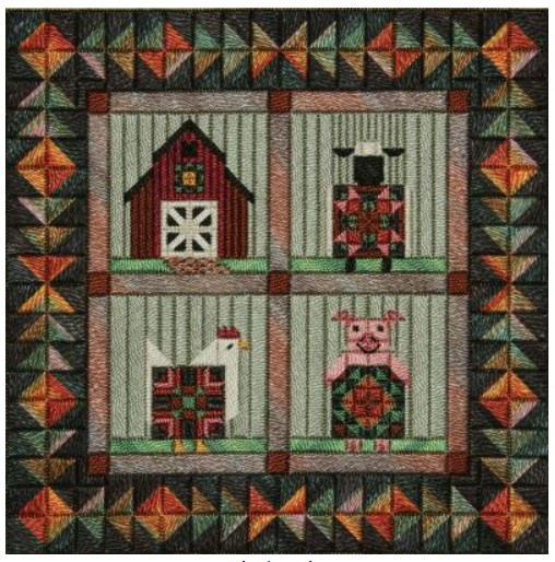 click here to view larger image of Quilted Barnyard (counted canvas chart)