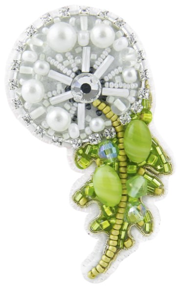 click here to view larger image of Brooch - Dandelion (bead kit)