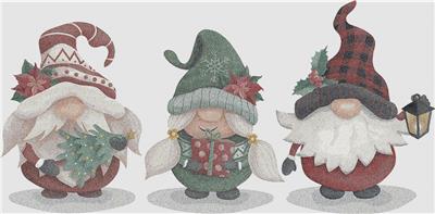click here to view larger image of Watercolour Christmas Gnomes (chart)