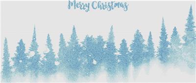 click here to view larger image of Watercolour Christmas Tree Banner (chart)