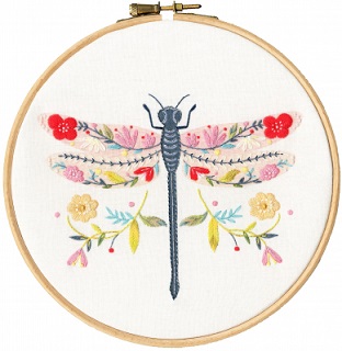 click here to view larger image of Dragonfly  (embroidery kit)