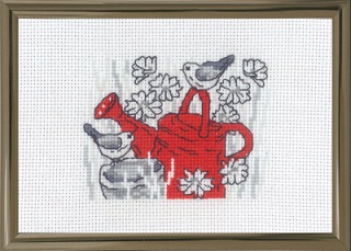 click here to view larger image of Red Watering Can (counted cross stitch kit)