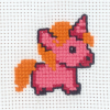 click here to view larger image of Rosa Unicorn (counted cross stitch kit)