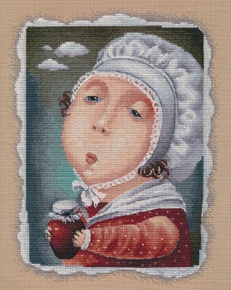 click here to view larger image of Sour Cream Pot (counted cross stitch kit)