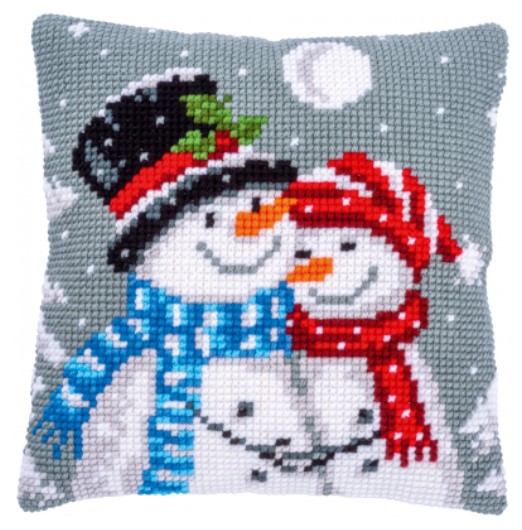 click here to view larger image of Snowman Cushion (needlepoint kit)