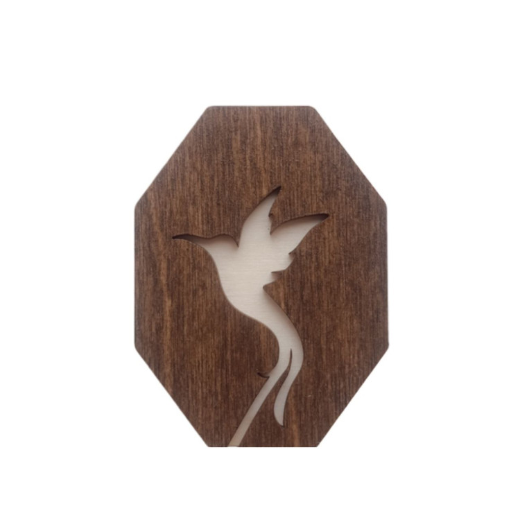 Wooden Needle Case - Hummingbird