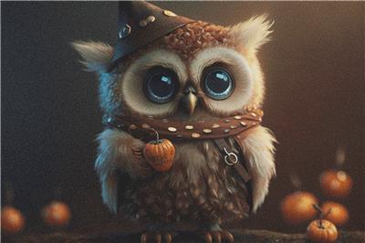 click here to view larger image of Cute Halloween Owl (chart)