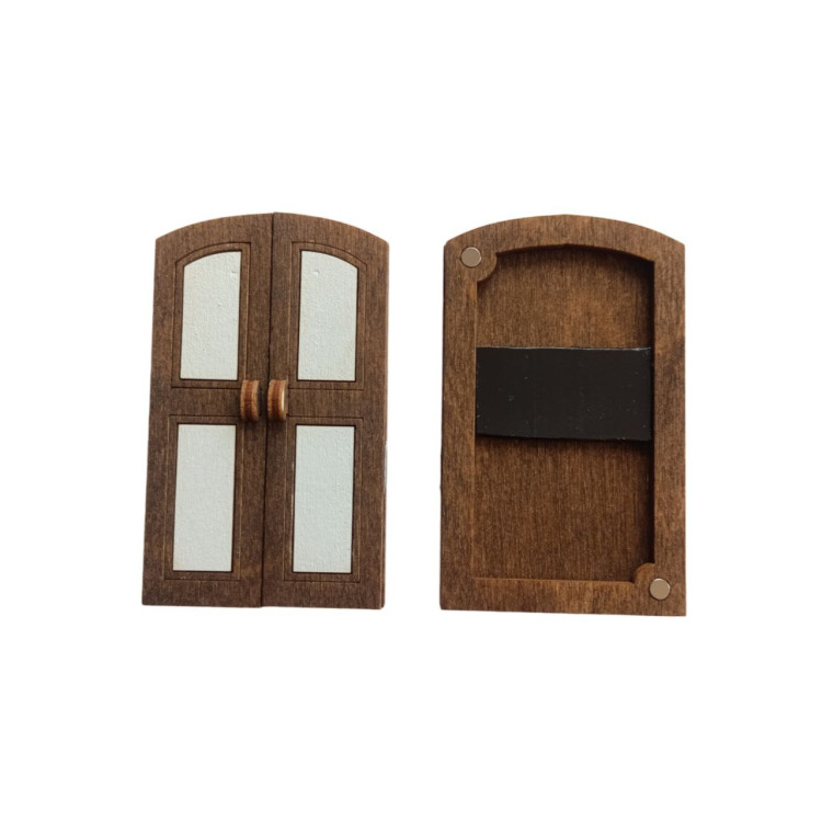 Wooden Needle Case - White Door